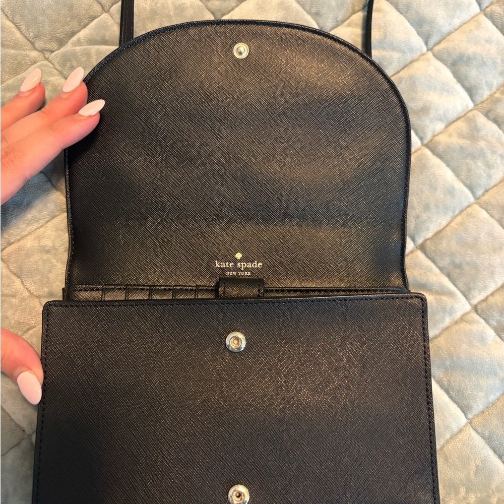 kate spade Black Crossbody Bag with Pink Ear Accents - Picture 7 of 9